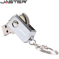 JASTER metalowa pamięć USB Flash Rotation Pen Drive 4GB 8GB 16GB 32GB 64GB prawdziwa pojemność Pendrive pamięć USB z breloczkiem 6